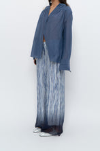 Load image into Gallery viewer, GIUSY ITALY x Blue, White Patterned Flowy Beach Pant (XS-M)