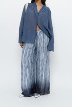 Load image into Gallery viewer, GIUSY ITALY x Blue, White Patterned Flowy Beach Pant (XS-M)