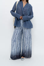 Load image into Gallery viewer, GIUSY ITALY x Blue, White Patterned Flowy Beach Pant (XS-M)