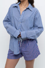 Load image into Gallery viewer, Modern x Blue Striped Lightweight Cotton-blend Buttonup (XS-XL)
