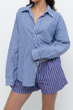 Load image into Gallery viewer, Modern x Blue Striped Lightweight Cotton-blend Buttonup (XS-XL)