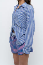 Load image into Gallery viewer, Modern x Blue Striped Lightweight Cotton-blend Buttonup (XS-XL)