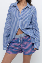 Load image into Gallery viewer, Modern x Blue Striped Lightweight Cotton-blend Buttonup (XS-XL)