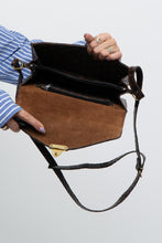 Load image into Gallery viewer, Vintage x Brown Patent Croc Crossbody Purse