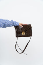 Load image into Gallery viewer, Vintage x Brown Patent Croc Crossbody Purse