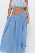 Load image into Gallery viewer, H&amp;M x Blue Flowy Maxi Skirt (L)