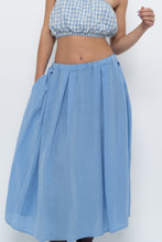 Load image into Gallery viewer, H&amp;M x Blue Flowy Maxi Skirt (L)