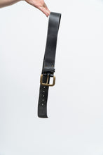 Load image into Gallery viewer, Vintage x Black Cowhide Leather Chunky Belt (XS)