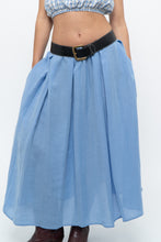 Load image into Gallery viewer, H&amp;M x Blue Flowy Maxi Skirt (L)