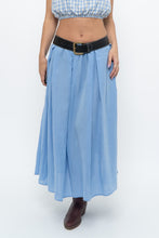 Load image into Gallery viewer, H&amp;M x Blue Flowy Maxi Skirt (L)