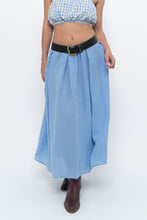 Load image into Gallery viewer, H&amp;M x Blue Flowy Maxi Skirt (L)