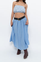 Load image into Gallery viewer, H&amp;M x Blue Flowy Maxi Skirt (L)