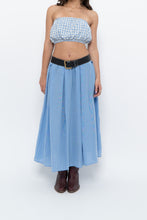 Load image into Gallery viewer, H&amp;M x Blue Flowy Maxi Skirt (L)