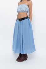 Load image into Gallery viewer, H&amp;M x Blue Flowy Maxi Skirt (L)