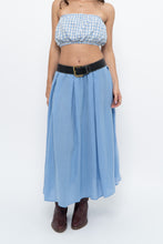 Load image into Gallery viewer, H&amp;M x Blue Flowy Maxi Skirt (L)