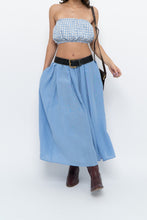 Load image into Gallery viewer, H&amp;M x Blue Flowy Maxi Skirt (L)