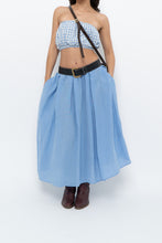 Load image into Gallery viewer, H&amp;M x Blue Flowy Maxi Skirt (L)