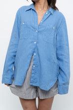 Load image into Gallery viewer, Vintage x RALPH LAUREN Sharp Blue Linen Top (XS-L)