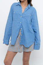 Load image into Gallery viewer, Vintage x RALPH LAUREN Sharp Blue Linen Top (XS-L)
