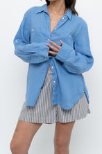 Load image into Gallery viewer, Vintage x RALPH LAUREN Sharp Blue Linen Top (XS-L)