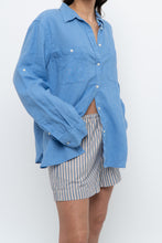 Load image into Gallery viewer, Vintage x RALPH LAUREN Sharp Blue Linen Top (XS-L)