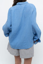 Load image into Gallery viewer, Vintage x RALPH LAUREN Sharp Blue Linen Top (XS-L)