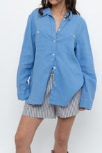 Load image into Gallery viewer, Vintage x RALPH LAUREN Sharp Blue Linen Top (XS-L)