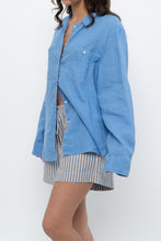 Load image into Gallery viewer, Vintage x RALPH LAUREN Sharp Blue Linen Top (XS-L)