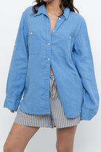 Load image into Gallery viewer, Vintage x RALPH LAUREN Sharp Blue Linen Top (XS-L)
