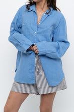 Load image into Gallery viewer, Vintage x RALPH LAUREN Sharp Blue Linen Top (XS-L)