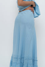 Load image into Gallery viewer, Vintage x Made in India x OLD NAVY Baby Blue Linen Maxi Skirt (L, XL)