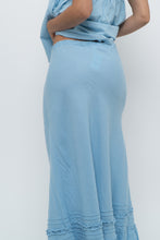 Load image into Gallery viewer, Vintage x Made in India x OLD NAVY Baby Blue Linen Maxi Skirt (L, XL)