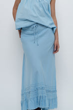 Load image into Gallery viewer, Vintage x Made in India x OLD NAVY Baby Blue Linen Maxi Skirt (L, XL)