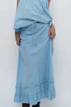 Load image into Gallery viewer, Vintage x Made in India x OLD NAVY Baby Blue Linen Maxi Skirt (L, XL)