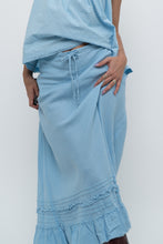 Load image into Gallery viewer, Vintage x Made in India x OLD NAVY Baby Blue Linen Maxi Skirt (L, XL)
