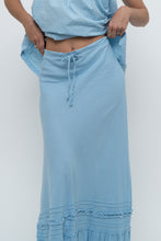 Load image into Gallery viewer, Vintage x Made in India x OLD NAVY Baby Blue Linen Maxi Skirt (L, XL)