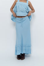 Load image into Gallery viewer, Vintage x Made in India x OLD NAVY Baby Blue Linen Maxi Skirt (L, XL)