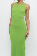 Load image into Gallery viewer, MICHAEL KORS x Bright Green Ribbed Sleeveless Dress (S)