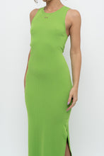 Load image into Gallery viewer, MICHAEL KORS x Bright Green Ribbed Sleeveless Dress (S)