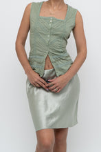Load image into Gallery viewer, Vintage x Green Cotton Pointelle Sleveless Blouse (S, M)