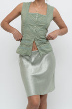 Load image into Gallery viewer, Vintage x Green Cotton Pointelle Sleveless Blouse (S, M)