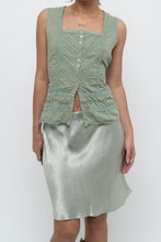 Load image into Gallery viewer, Vintage x Green Cotton Pointelle Sleveless Blouse (S, M)