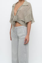 Load image into Gallery viewer, Vintage x Sage Green Semi-Sheer Flowy Top (XS-XL)