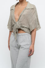 Load image into Gallery viewer, Vintage x Sage Green Semi-Sheer Flowy Top (XS-XL)