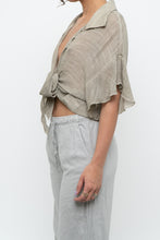 Load image into Gallery viewer, Vintage x Sage Green Semi-Sheer Flowy Top (XS-XL)