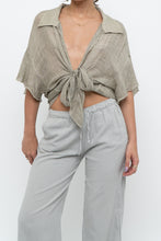 Load image into Gallery viewer, Vintage x Sage Green Semi-Sheer Flowy Top (XS-XL)