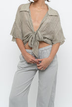 Load image into Gallery viewer, Vintage x Sage Green Semi-Sheer Flowy Top (XS-XL)