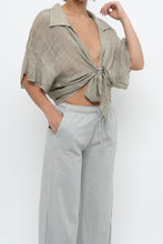 Load image into Gallery viewer, Vintage x Sage Green Semi-Sheer Flowy Top (XS-XL)