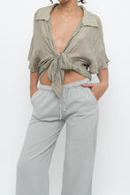 Load image into Gallery viewer, Vintage x Sage Green Semi-Sheer Flowy Top (XS-XL)
