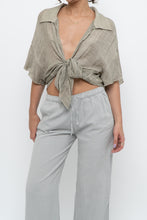 Load image into Gallery viewer, Vintage x Sage Green Semi-Sheer Flowy Top (XS-XL)